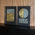 Quadros Artesanais Lua e Quadrado com Folha de Ouro Com Vidro 50x70cm