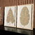 Quadros Artesanais Folhas Tropicais em Corda Trançada Fibras Naturais Rústica Com Vidro 40x60cm