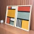 Quadros Artesanais Geométricos em Fios de Barbante Coloridos Com Vidro 40x60cm