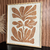 Quadros Artesanais Folhagem Esculpida em Madeira Natural Com Vidro 70x80cm na internet