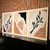Quadros Artesanais Folhagem em Madeira: Folhas Minimalistas, Monstera e Ramo Orgânico Com Vidro 60x80cm