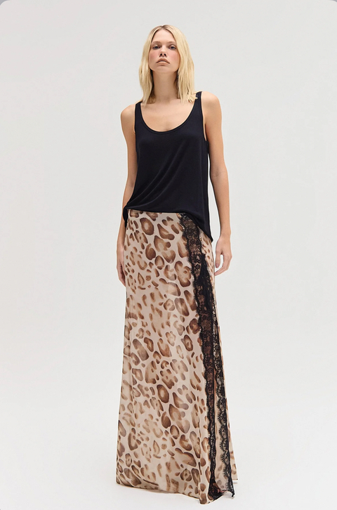 SAIA LONGA FENDA FRONTAL COM RENDA GGT VISCOSE ONCA TIG