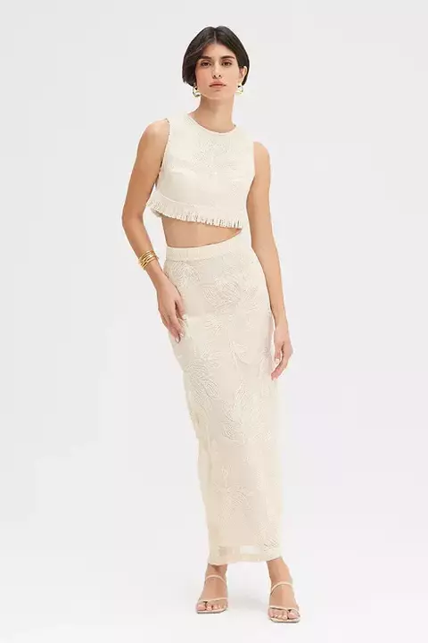 SAIA LONGA TELA JOY OFF WHITE PATBO