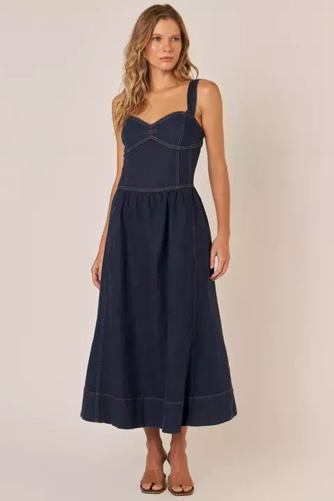VESTIDO LIVIA AZUL ESCURO TFS - comprar online