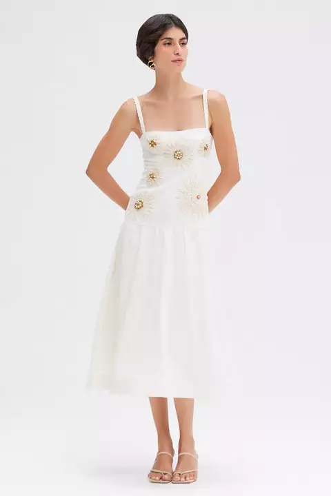 VESTIDO MIDI LINHO TROPIC OFF PATBO - comprar online