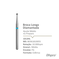 1013HL | Broca Longa Diamantada | FG – Intra Oral - 10.000 rpm