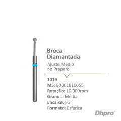 1019 | Broca Diamantada | FG – Intra Oral - 10.000 rpm