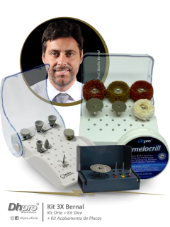 Kit 3x Basílio Bernal | Kit Orto + Kit Slice + Kit Acabamento de Placas | PM - para Peça de Mão | CA - Contra Ângulo