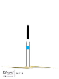 DH118 | Broca Cônica Tipo Chama | PM - para Peça de Mão Reta - Extra Oral.