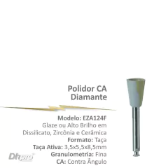 EZA124204F | Borracha de Diamante Sinterizada | CA – para Contra Ângulo – Intra Oral.