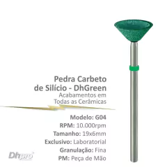 G04 | Pedra Montada Verde | PM - para Peça de Mão Reta - Extra Oral.
