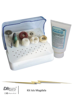Kit Isis Magdala | Kit para acabamento e polimento em Resinas Acrilicas. | Extra Oral | PM - para Peça de Mão