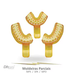 SPA, MPE, MPD | Conjunto de Moldeiras Parciais para Implante.