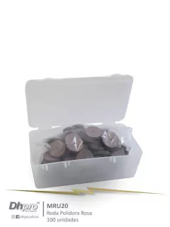 MRU20 | Roda Polidora Rosa - Desgaste Médio | PM - para Peça de Mão Reta - Extra Oral | Sem Mandril.