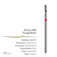 NVE77 | Broca de Tungstenio Serie Especial | PM - para Peça de Mão Reta - Extra Oral.