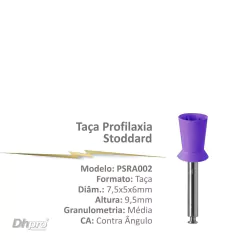 PSRA002 | Média - Taça de Profilaxia Stoddard | CA – para Contra Ângulo – Intra Oral.