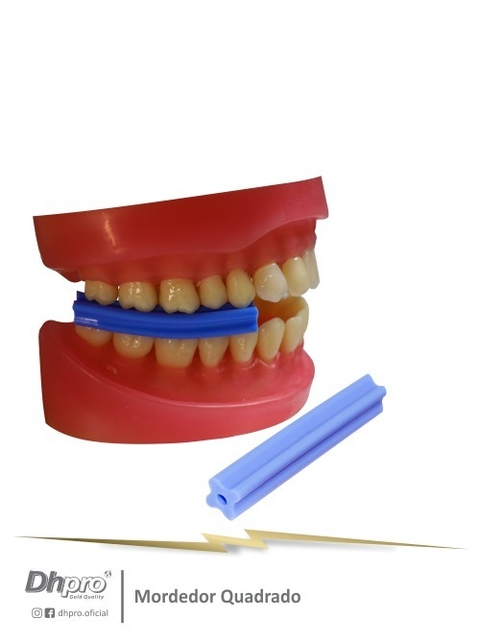 MORTO-Q - Mordedor para Fixação de Placas Ortodônticas Quadrado Médio - Intra Oral.