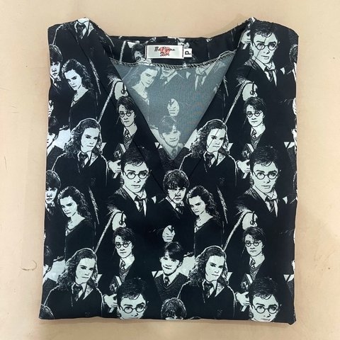 Scrub Harry Potter Preto e Branco