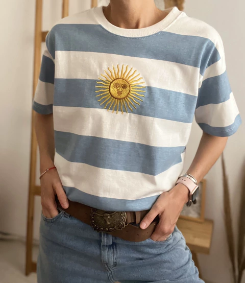 Remera Argentina sol Rayas - comprar online