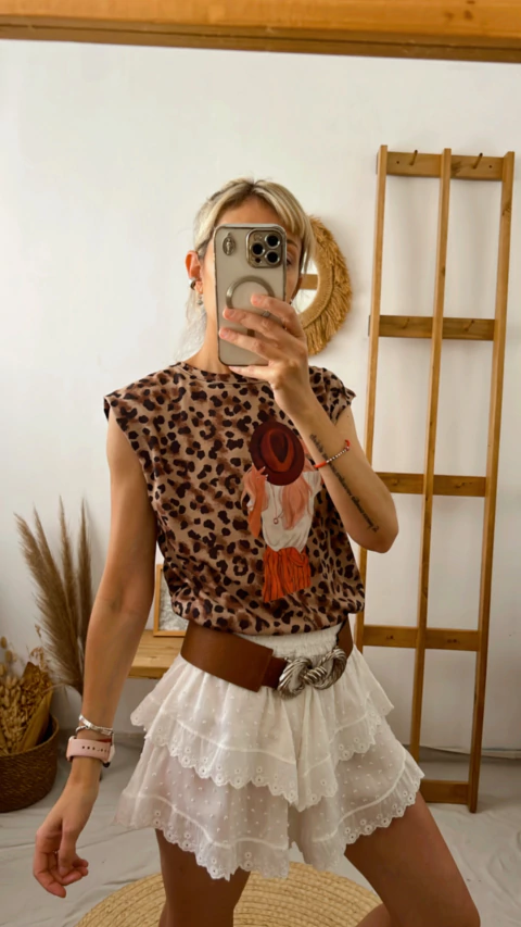 Musculosa Blondie Print