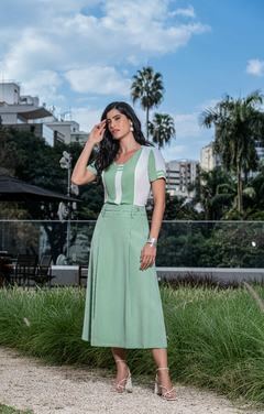Imagem do SAIA MARTINGALE COS E PREGAS - 1264