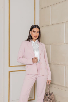 BLAZER COM LAPELA E BOTOES NA MANGA - 2624 - loja online