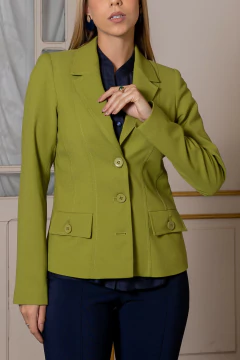 BLAZER COM LAPELA E BOTOES NA MANGA - 2624