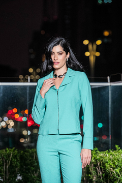 BLAZER COM ZIPER FRENTE E LATERAL - 2644 na internet