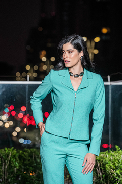 BLAZER COM ZIPER FRENTE E LATERAL - 2644 - loja online