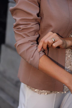 JAQUETA DE SHANTUNG COM ZIPER - 2663 - comprar online