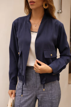 JAQUETA COM BOTAO DOURADO - 2676 na internet