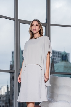CONJUNTO VESTIDO COM CAPA - 6580