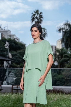 CONJUNTO VESTIDO COM CAPA - 6580 - loja online