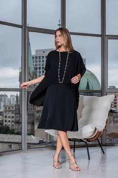 CONJUNTO VESTIDO COM CAPA - 6580 - loja online
