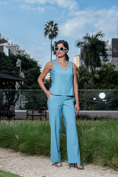 CONJUNTO COM REGATA PESPONTO BICOLOR - 6585 - comprar online