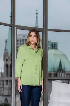 CAMISA BASICA TRAMA LINHO - 80.026 - GINESTRA
