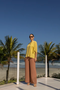 BLUSA CHIFFON MANGA SINO - 80.117 na internet