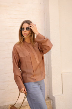 BLUSA ORGANZA COM BOLSO - 80.119 - loja online