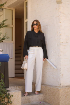 BLUSA ORGANZA COM BOLSO - 80.119 - loja online