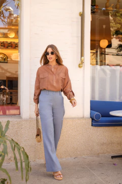 BLUSA ORGANZA COM BOLSO - 80.119 - GINESTRA