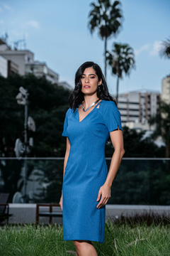 Imagem do VESTIDO DECOTE V VAZADO - 9854