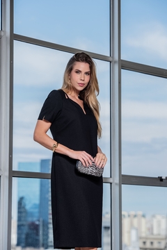 VESTIDO DECOTE V VAZADO - 9854 na internet