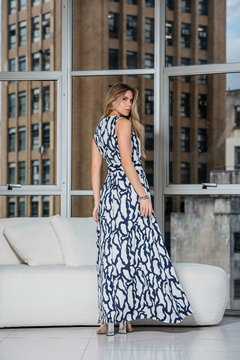 VESTIDO LONGO DECOTE COLEIRA - 9872