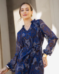 VESTIDO BOHO ESTAMPA PAISLEY - 9902 - GINESTRA