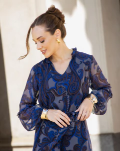 VESTIDO BOHO ESTAMPA PAISLEY - 9902 - comprar online