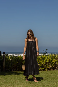 VESTIDO NESGAS PESPONTADAS - 9924