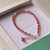 Imagen de PULSERA CRISTALES 4MM Y DIJE (491)