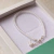 PULSERA CRISTALES 4MM Y DIJE (491) - MER BLANCHE