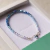 PULSERA CRISTALES 4MM Y DIJE (491) en internet