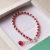 PULSERA CRISTALES 4MM CON BOLITAS DE PLATA Y DIJE (490) en internet